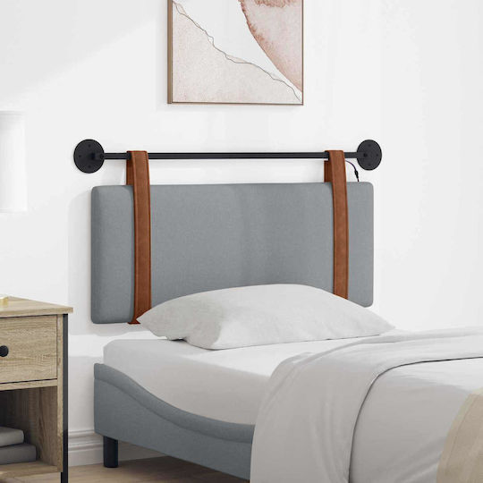 vidaXL Leather Gray Bed Headboard Cushion 110x55cm