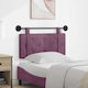 vidaXL Fabric Purple Bed Headboard Pillow 100x55cm