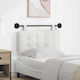 vidaXL Leather Bed Headboard Cushion White 90x55cm