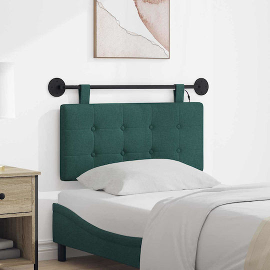 vidaXL Fabric Bed Headboard Pillow Green 100x55cm