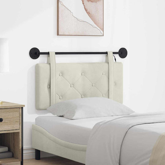 vidaXL Fabric Bed Headboard Cushion Beige 100x55cm