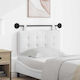 vidaXL Fabric Bed Headboard Cushion White 100x55cm