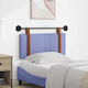 vidaXL Leather Blue Bed Headboard Pillow 100x55cm