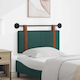 vidaXL Headboard Cushion with Leather Green 100...