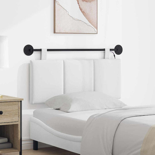 vidaXL Stoff-Kopfstütze für Betten Weiß 110x55cm
