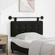 vidaXL Leather Bed Headboard Pillow Black 110x55cm