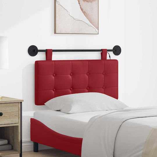 vidaXL Metallic Red Bed Headboard Pillow 90x55cm