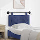 vidaXL Fabric Blue Bed Headboard Pillow 100x55cm