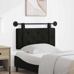 vidaXL LED Pillow for Headboard Faux Leather Bl...