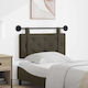 vidaXL Leather Gray Bed Headboard Cushion 100x55cm