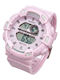 Digital Womens Watch 40mm Battery with Purple Metal Bracelet