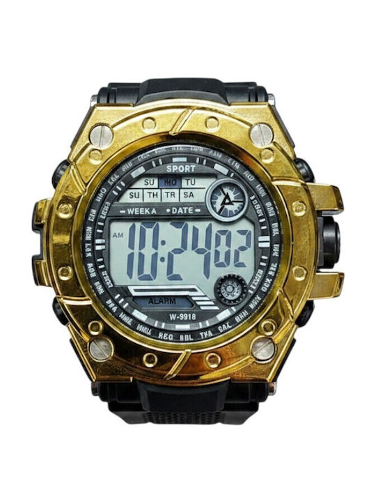Digital Men's Watch 40mm Battery with Black Metal Bracelet