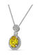 Themelidis Jewels Halskette Rosette aus Weißgold 14K mit Zirkon