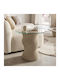 Round Side Table Klida Glass Beige W40xL40xH63cm