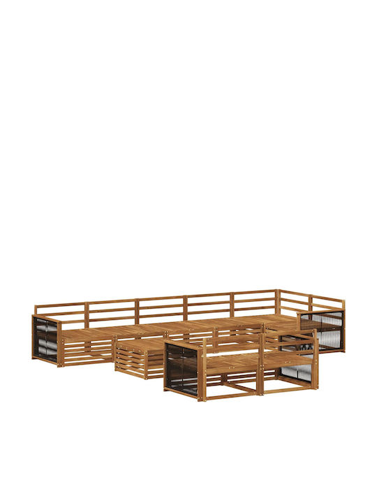 Set Cameră De Zi Pentru Exterior 9 Piese Vopsit