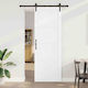 Schiebetür Weiß 83 x 232 cm Massivholz Kiefer 3...
