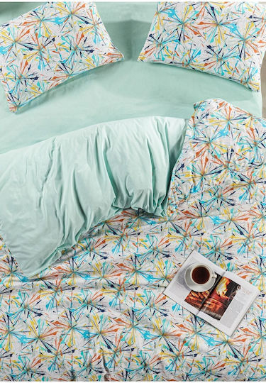 SteweHome Cotton Duvet Cover Set 220x240cm Double With 2 Pillowcases Multicolour