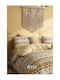 SteweHome Cotton Duvet Cover Set 160x220cm Single With Pillowcase Yellow