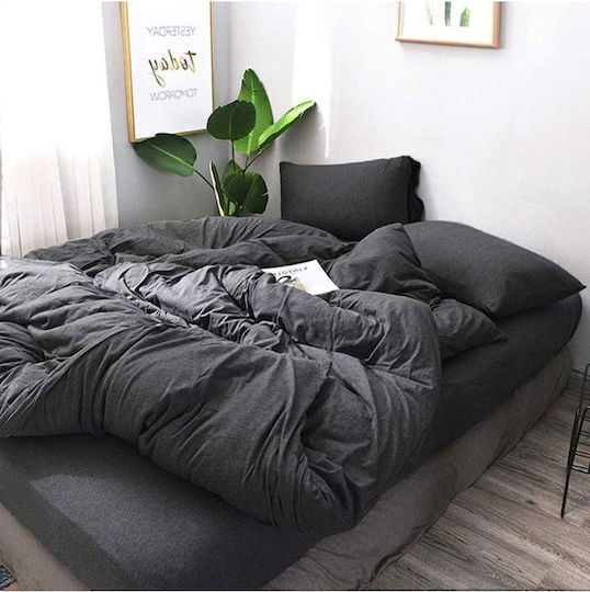 SteweHome Doppelt Bettbezüge 200x220cm Schwarz