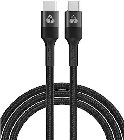 Powertech USB 2.0 Kabel USB-C männlich - USB-C 60W PD Schwarz 1m PTR-0201
