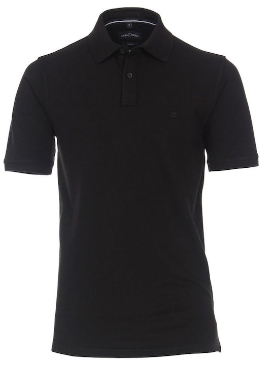 Casa Moda Polo Herrenbluse Kurzarm Schwarze