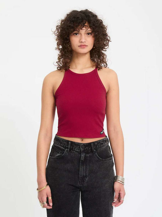 Volcom Γυναικείο Crop Top Αμάνικο Deep Red Red