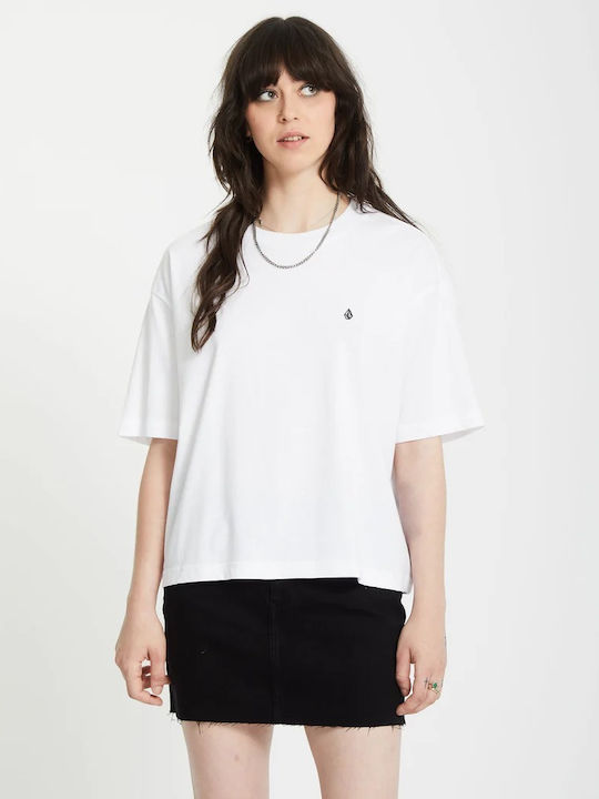 Volcom Stone Blanks Up Damen Bluse Baumwolle Weiß