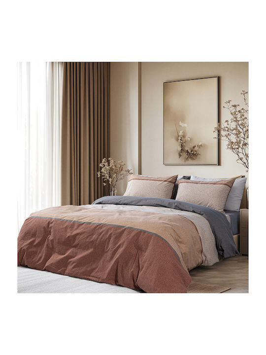Beauty Home 12565 Σετ Σεντόνια Διπλά 200x260εκ. Καφέ (4τμχ)