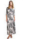 Maxi Shirt Dress Satin Black