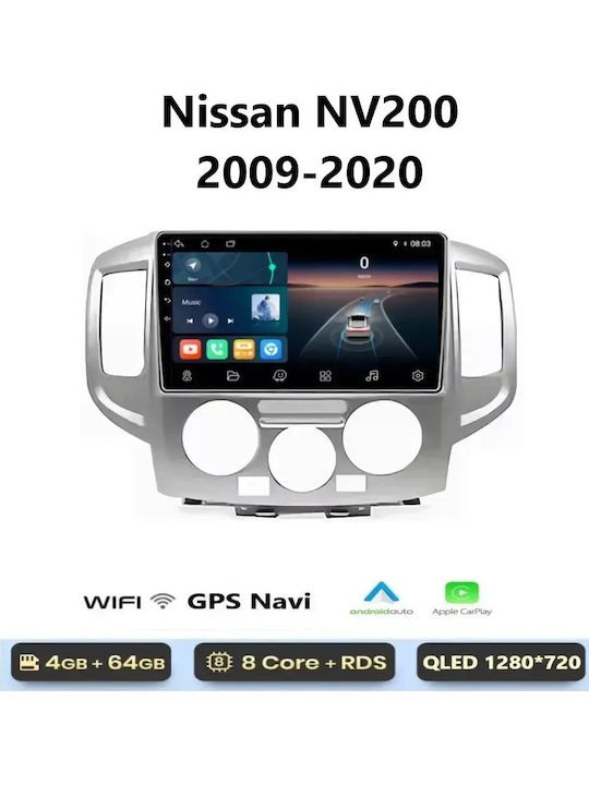 Car Audio System for Nissan NV200 2009-2020 Bluetooth USB WiFi GPS Apple CarPlay Android Auto with 9" Touch Screen