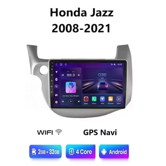 Auto-Audiosystem für Honda Jazz 2008-2012 Bluetooth USB Eingebautes Wi-Fi GPS Apple CarPlay Android Auto mit Touchscreen 9 Zoll