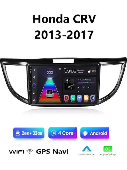 Car Audio System for Honda CR-V 2013-2017 Bluetooth USB WiFi GPS Apple CarPlay Android Auto with 9" Touch Screen