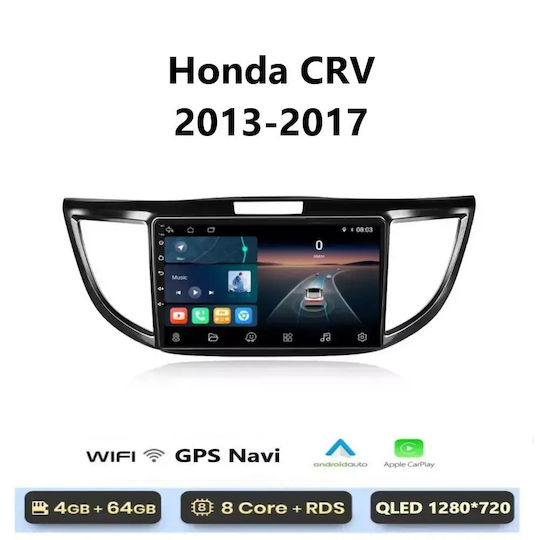 Auto-Audiosystem für Honda CR-V 2013-2017 Bluetooth USB Eingebautes Wi-Fi GPS Apple CarPlay Android Auto mit 9 Zoll Touchscreen