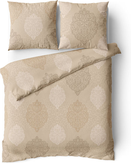 Charalambidis Textiles Beige Pillowcases Set 52x72cm