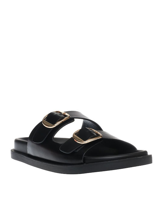 Malena Γυναικεία Σανδάλια Flatforms Μαύρα