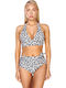 Set Bikini Ψηλόμεσο Animal Print Καφέ