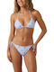 Set Bikini Gestreift Weiß-Rosa-Seegrün