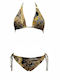 Set Bikini Τριγωνάκι με Αφαιρούμενη Ενίσχυση Χρυσό