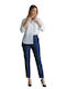 Pantaloni Dama Crep Albastru