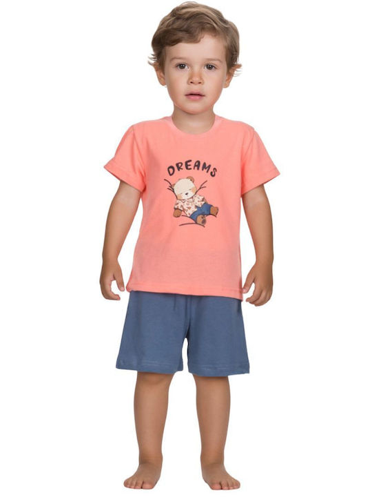 Dreams by Joyce Kinder-Nachtwäsche Sommer Peach Bear Bear