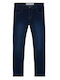 Men's Elastic Jeans Pants with Regular Fit Dark Blue