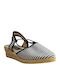 Fabric Women's Espadrilles In Black Colour K-401-BLACK