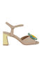 Suede Damen Sandalen Beige