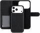 Rixus Duo Magnetic Synthetic Leather Wallet Black iPhone 18 / 17 Pro Max