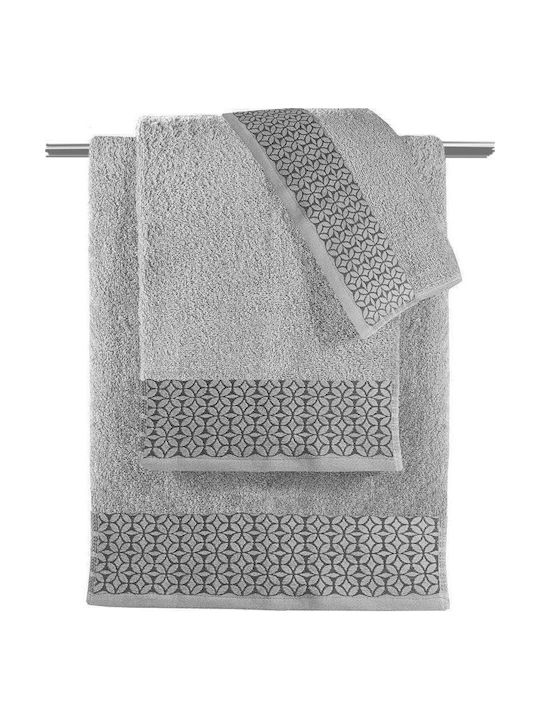 Guy Laroche Bath Towels Set 3 Pieces Monica Gre...