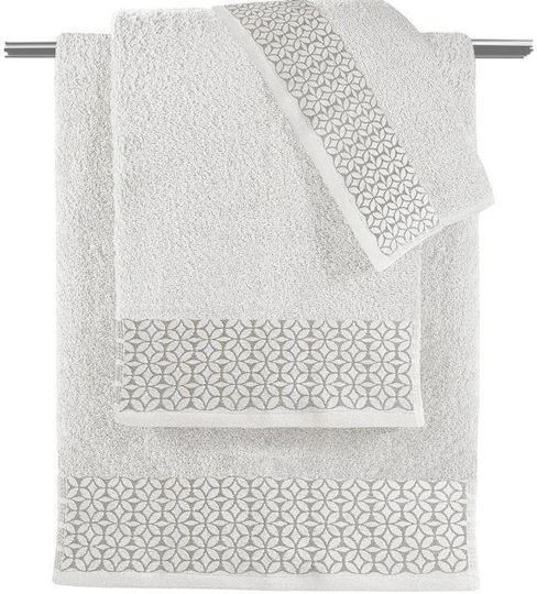 Guy Laroche Bath Towels Set 3 Pieces Monica White Weight 500gr/m²