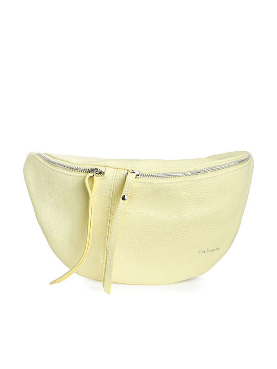 Leather Women's Shoulder Bag Yellow