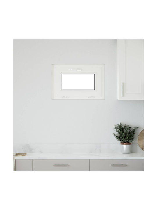 vidaXL Hinged PVC Window W60xH40cm