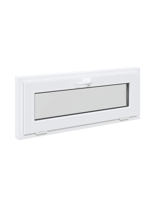 vidaXL Hinged PVC Window W100xH40cm