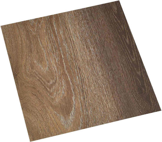 vidaXL Set Plastic Floor PVC With 20 Tiles L30.5xW30.5cm Brown